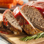 Homemade Ground Beef Meatloaf with Ketchup and Spices ** Note: Shallow depth of field